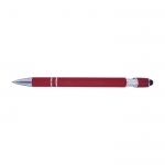 Bolígrafo con acabado de caucho color rojo 4