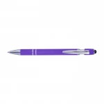 Bolígrafo con acabado de caucho color violeta 6
