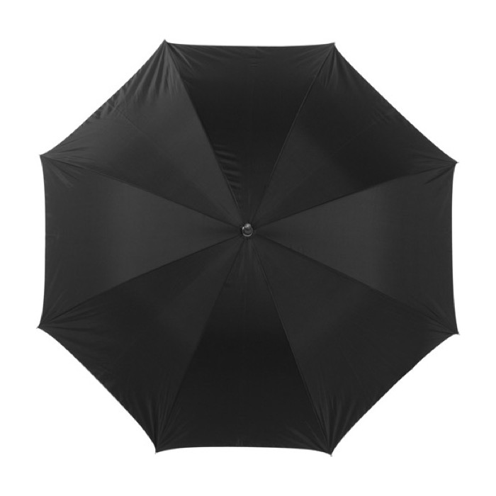 Moderno paraguas corporativo con interior plateado Ø102 Monsoon Plus color negro segunda vista Moderno paraguas corporativo con interior plateado Ø102 Monsoon Plus color negro segunda vista