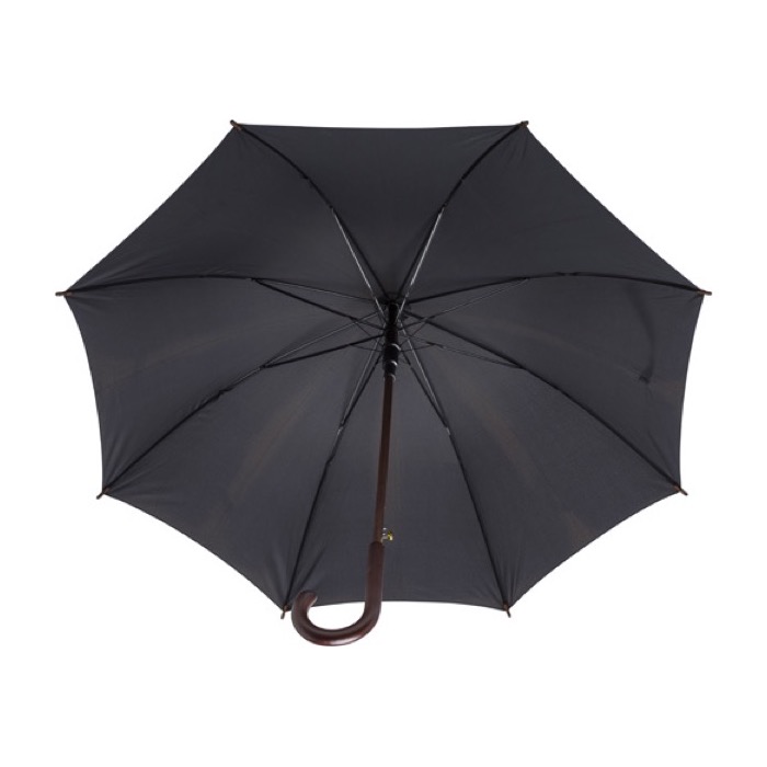 Clásico paraguas para empresas en RPET Ø105 Reciclo Essence color negro cuarta vista