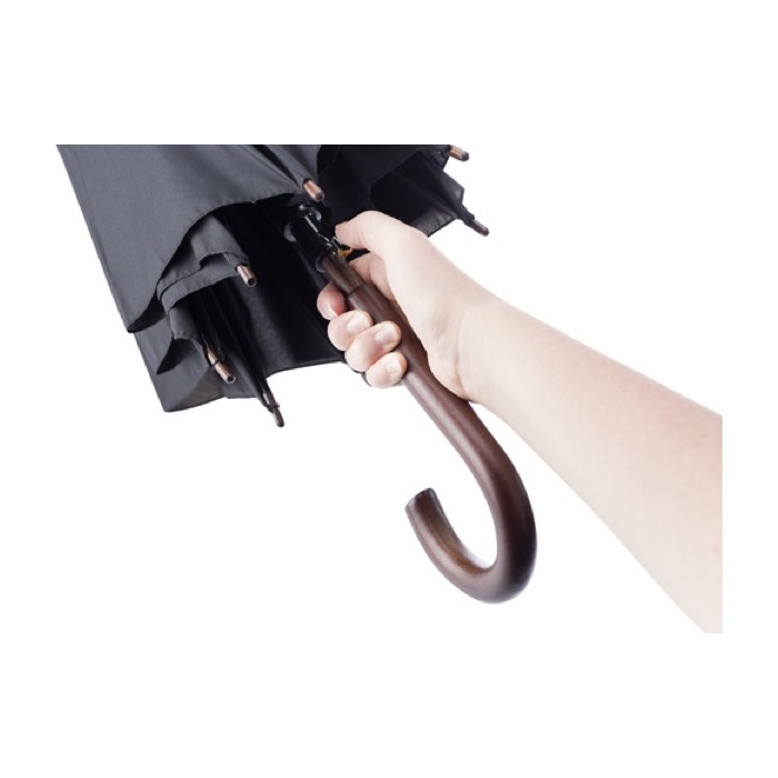 Clásico paraguas para empresas en RPET Ø105 Reciclo Essence color negro quinta vista