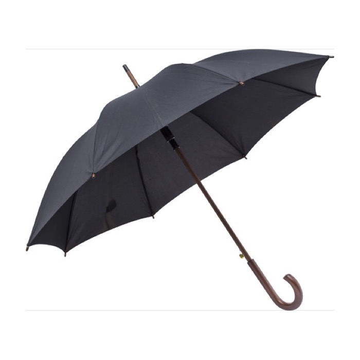 Clásico paraguas para empresas en RPET Ø105 Reciclo Essence color negro sexta vista
