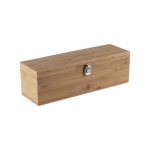 Set de vino personalizado en caja de bambú promocional Semillon color madera
