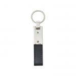 Llavero clásico de piel para empresas color negro 2
