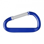 Llavero con mosquetón con logo color azul 2