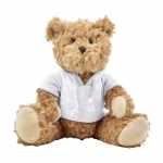 Osito de peluche promocional con sudadera en colores Teddy color blanco primera vista