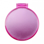 Espejo de bolsillo publicitario barato de plástico BasicStyle color rosa segunda vista