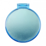Espejo de bolsillo publicitario barato de plástico BasicStyle color azul claro segunda vista