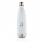 Botella Ice 500ml color Blanco vista con logo