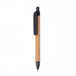 Bolígrafo Corcho & Straw Fibre | Tinta azul color Negro