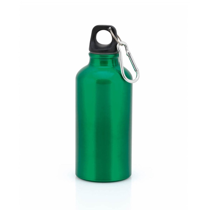 Botella de aluminio pequeña en colores brillantes 400ml Cruiser color verde primera vista Botella de aluminio pequeña en colores brillantes 400ml Cruiser color verde primera vista