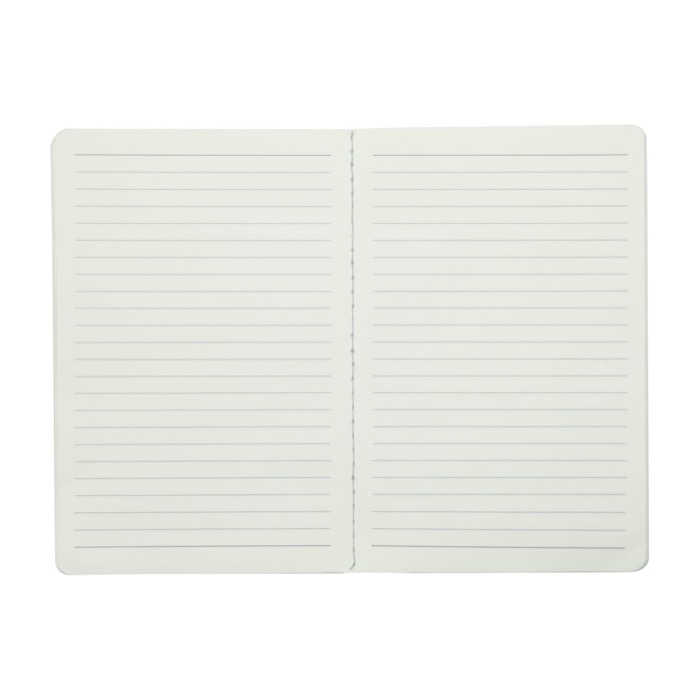 Cuaderno personalizado barato de cartón A5 hojas a rayas Journal Color color azul tercera vista Cuaderno personalizado barato de cartón A5 hojas a rayas Journal Color color azul tercera vista