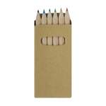 Caja de cartón con 6 lápices de colores color natural 1