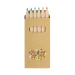Caja de cartón con 6 lápices de colores 2