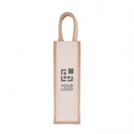 Bolsa para vino personalizada en yute y canvas 320 g/m2 Vino Rioja color beige vista principal