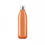 Botella de vidrio de color con tapón de acero 650ml UrbanStyle Crystal color naranja primera vista