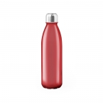 Botella de vidrio de color con tapón de acero 650ml UrbanStyle Crystal color rojo primera vista