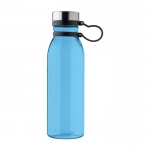 Botella grande de materiales reciclados a color 750ml Norway RPET color azul transparente primera vista