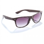 Gafas publicitarias efecto madera con logo en la patilla PineTree color marrón oscuro