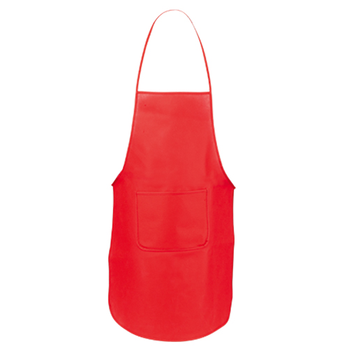 Delantal con bolsillo delantero de vivos colores 80g/ m2 Basic Style color rojo