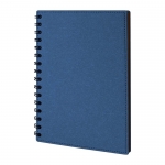 Cuaderno con tapas de cartón reciclado A5 hojas a rayas CardBoard color azul primera vista
