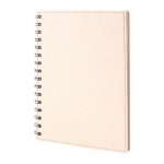 Cuaderno con tapas de cartón reciclado A5 hojas a rayas CardBoard color blanco primera vista