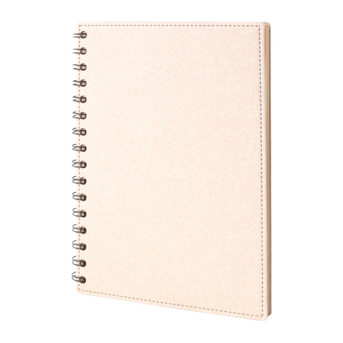 Cuaderno con tapas de cartón reciclado A5 hojas a rayas CardBoard color blanco primera vista Cuaderno con tapas de cartón reciclado A5 hojas a rayas CardBoard color blanco primera vista