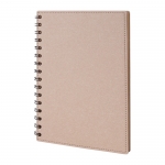 Cuaderno con tapas de cartón reciclado A5 hojas a rayas CardBoard color natural primera vista