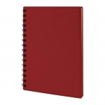 Cuaderno con tapas de cartón reciclado A5 hojas a rayas CardBoard color rojo primera vista