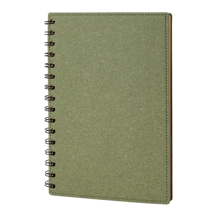 Cuaderno con tapas de cartón reciclado A5 hojas a rayas CardBoard color verde primera vista Cuaderno con tapas de cartón reciclado A5 hojas a rayas CardBoard color verde primera vista