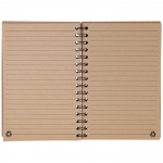 Cuaderno con tapas de cartón reciclado A5 hojas a rayas CardBoard color blanco cuarta vista