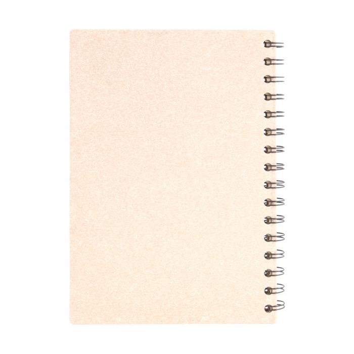 Cuaderno con tapas de cartón reciclado A5 hojas a rayas CardBoard color blanco quinta vista Cuaderno con tapas de cartón reciclado A5 hojas a rayas CardBoard color blanco quinta vista