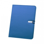 Portafolios impresos con bloc de notas color azul 2