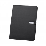 Portafolios impresos con bloc de notas color negro 4