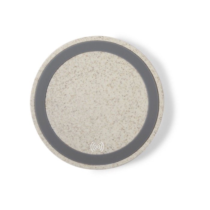 Cargadores inalámbricos eco con base antideslizante Natural Round Fast cuarta vista