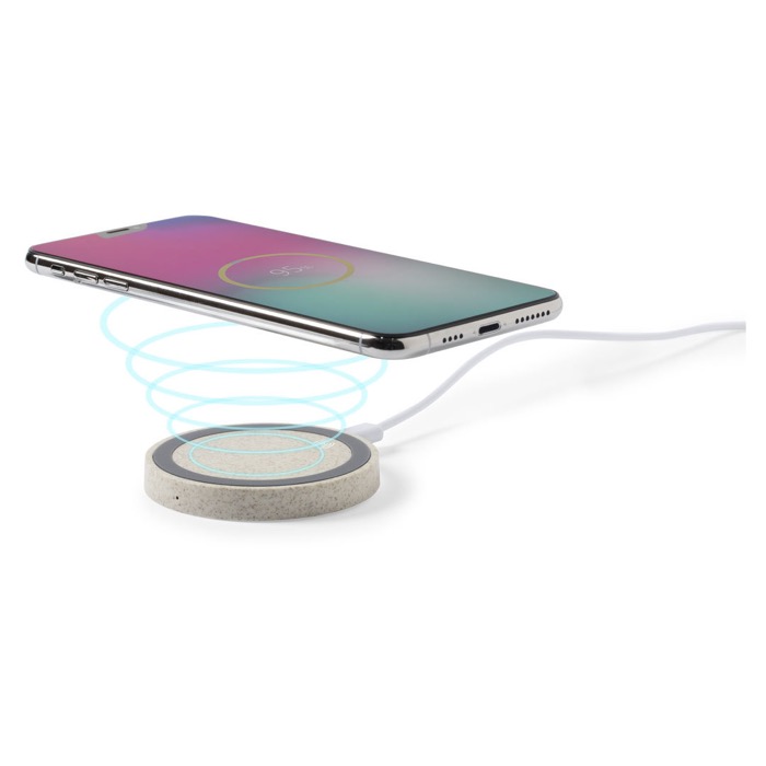 Cargadores inalámbricos eco con base antideslizante Natural Round Fast sexta vista