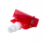 Botella Plegable Clip 400ml color Rojo