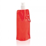 Botella Plegable Clip 400ml color Rojo