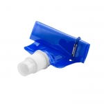 Botella de plástico plegable con mosquetón 400ml Clip color azul primera vista