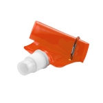 Botella de plástico plegable con mosquetón 400ml Clip color naranja primera vista