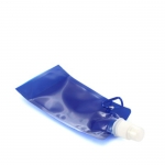 Botella de plástico plegable con mosquetón 400ml Clip color azul segunda vista