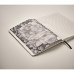 Libreta reciclada con papel piedra A5 hojas a rayas StonePaper Recyclo color blanco vista fotografía cuarta vista