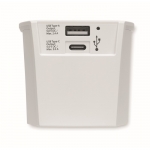 Adaptador personalizado universal de viaje Skross MUV USB A/C color blanco octava vista