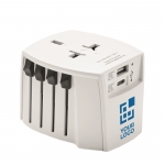 Adaptador personalizado universal de viaje Skross MUV USB A/C vista de impresión