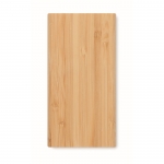 Power bank inalámbrico de bambú con conexión tipo C 6.000 mAh Bamboo color madera tercera vista