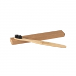 Cepillo de dientes de bambú con caja de kraft Naturbrush color negro en caja