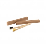 Cepillo de dientes de bambú con caja de kraft Naturbrush color negro