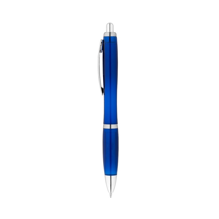 Bolígrafo personalizado con pulsador reciclado tinta azul Color RPET color azul Bolígrafo personalizado con pulsador reciclado tinta azul Color RPET color azul