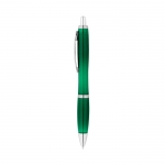 Bolígrafo personalizado con pulsador reciclado tinta azul Color RPET color verde