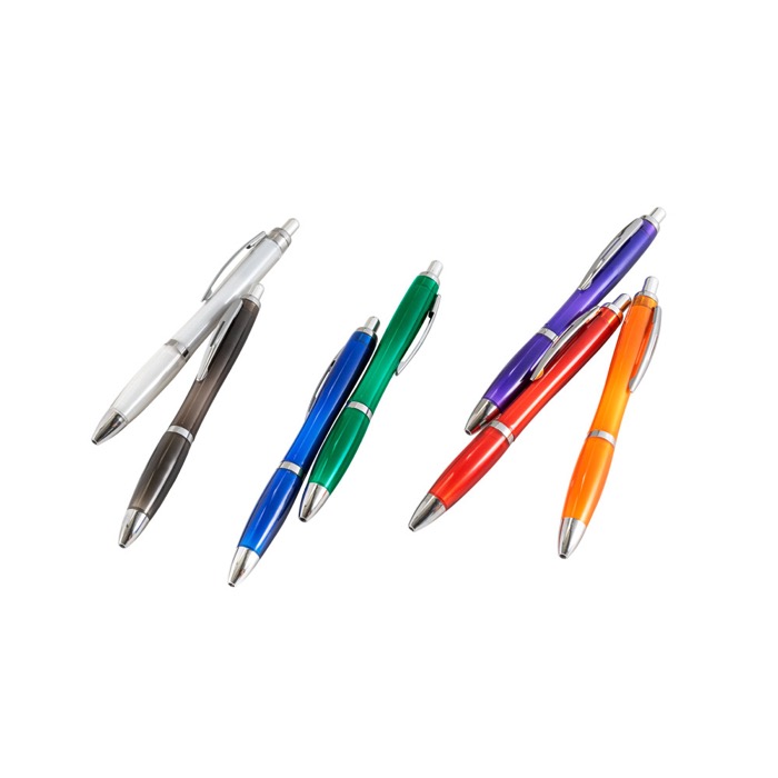Bolígrafo personalizado con pulsador reciclado tinta azul Color RPET Bolígrafo personalizado con pulsador reciclado tinta azul Color RPET